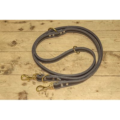 Laisse d'entrainement 5 positions en cuir 1/2" X 72"
