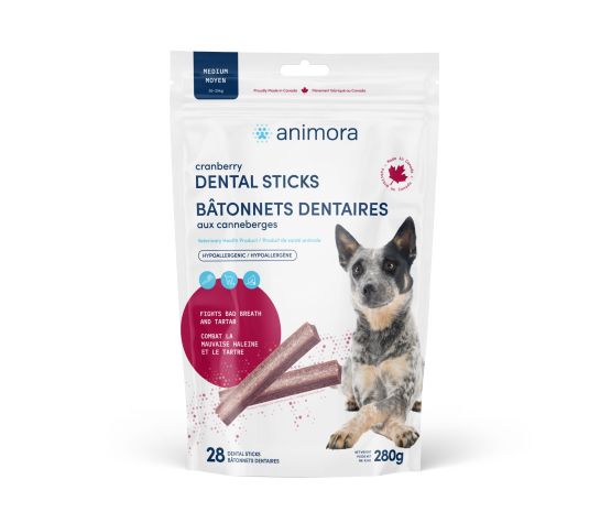 ANIMORA BÂTONNET DENTAIRES AUX CANNEBERGES POUR CHIEN MOYEN