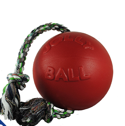 Balle Avec Corde Jolly Pets Romp-N-Roll