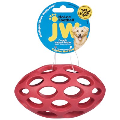 Balle à friandises pour chiens - hol-ee Football (couleurs assorties)