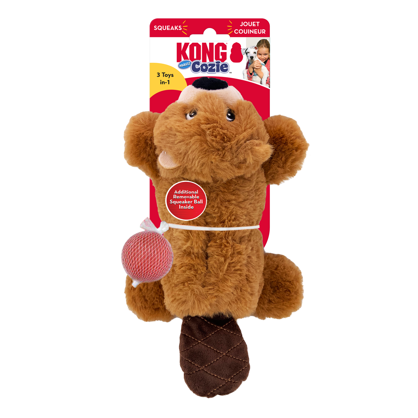 Jouet Kong 'Cozie' Castor