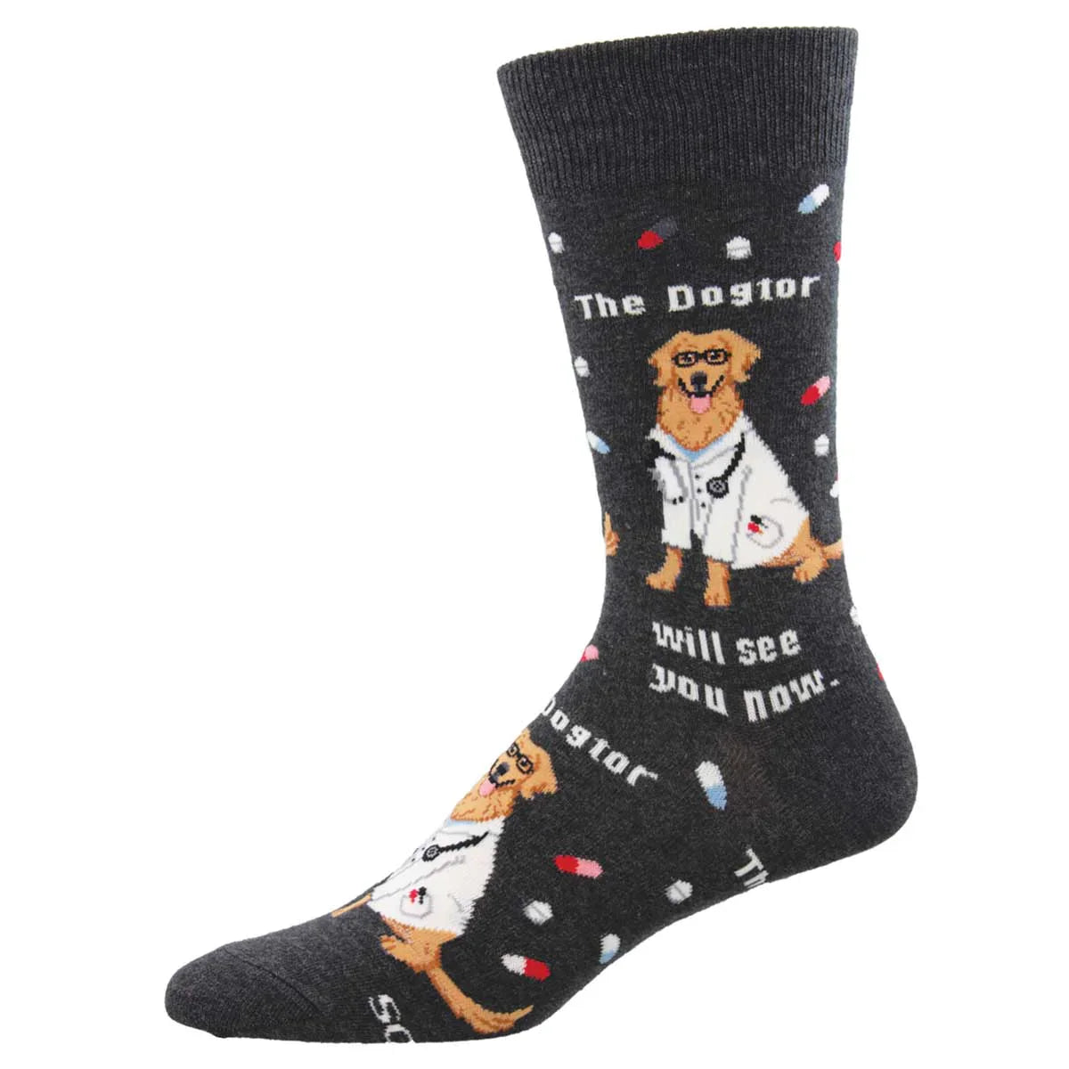 Bas pour homme - Chien golden docteur
