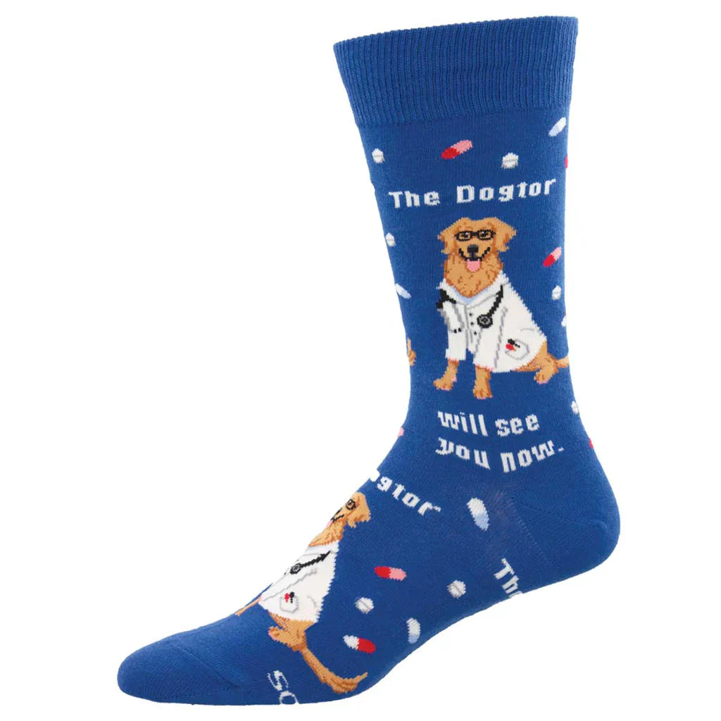 Bas pour homme - Chien golden docteur