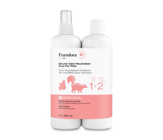 Purodora duo shampoing et neutralisant d'odeurs de moufette