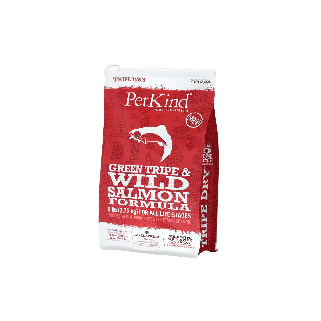 Nourriture Sèche Sans Grains Au Saumon Sauvage et Tripe Verte - PetKind