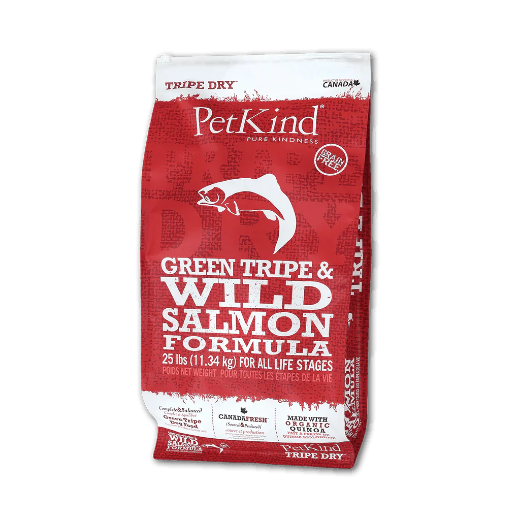 Nourriture Sèche Sans Grains Au Saumon Sauvage et Tripe Verte - PetKind