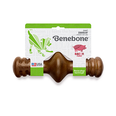 Jouet à mâcher pour Chiens zaggler au bacon  Benebone