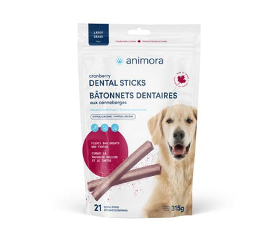 ANIMORA BATONNETS DENTAIRES AUX CANNEBERGES POUR CHIEN GRAND