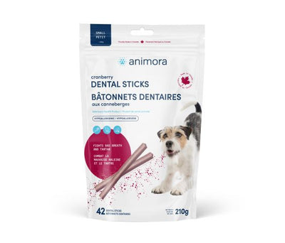 ANIMORA BÂTONNETS DENTAIRE AUX CANNEBERGES POUR CHIEN PETITS