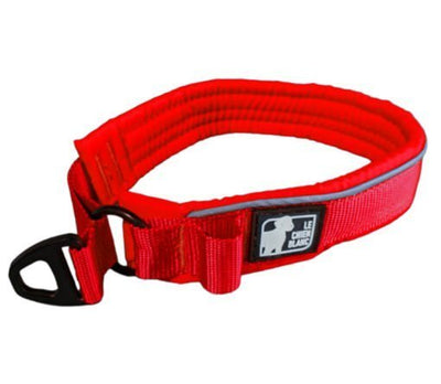 COLLIER MARTINGALE PADDÉ ROUGE L Serré 17 pouces, Lousse 18 pouces - Moi & Mon Humain