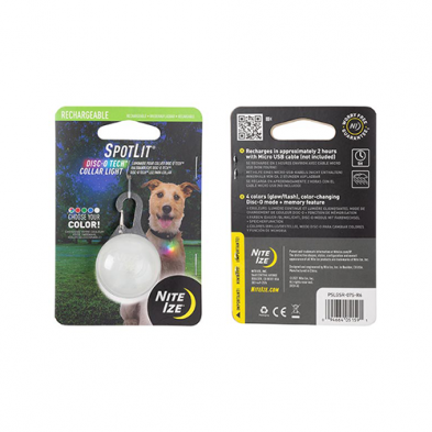 Nite Ize® SpotLit® Disco-O Tech™ Rechargeable Collar Light