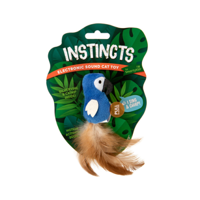Instincts by SmartyKat® Chatty Chirp™ HappyNip® Silvervine & Catnip Plush Bird Electronic Sound Cat Toy