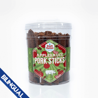 Gâteries baton de porc sauce au pomme. - Moi & Mon Humain