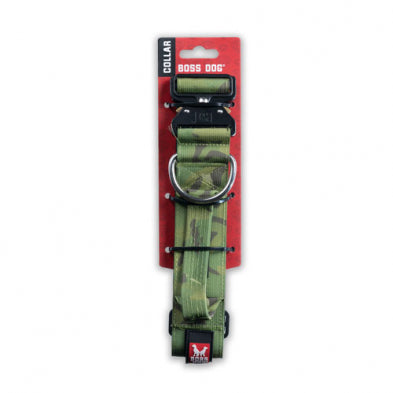 Boss Dog® Boss Tactical™ Camo Green Adjustable Collar MEDIUM