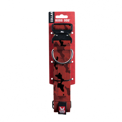 Boss Dog® Boss Tactical™ Camo Red Adjustable Collar 13" to 16" SMALL