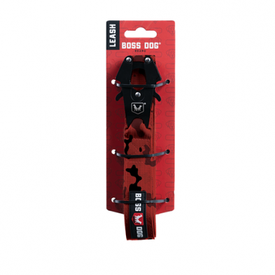 Boss Dog® Boss Tactical™ Camo Red Leash 1.25" x 4ft