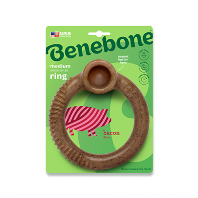 Anneau Benebone Pour chien À Saveur De Bacon