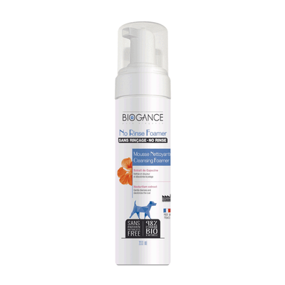Mousse nettoyante pour chien sans rinçage