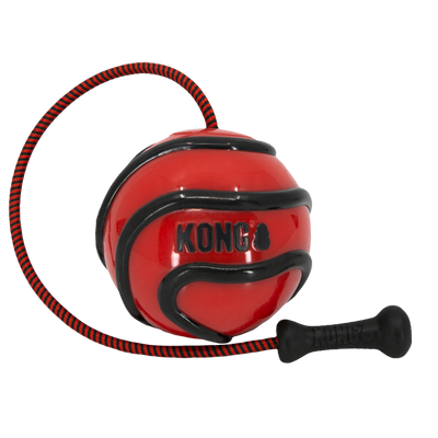 Balle avec corde "Wavz" - Kong  (couleurs assorties)