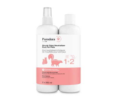 Purodora duo shampoing et neutralisant d'odeurs de moufette