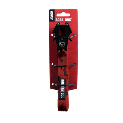 BOSS DOG LAISSE TACTIQUE ROUGE CAMO 6 PIEDS